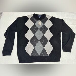 Business Cardigan classic pattern black grey Relaxed fit by Dockers XL